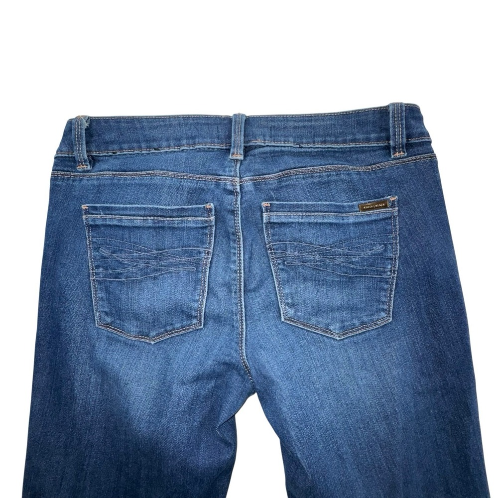 White House Black Market Slim Leg Denim Jeans Stretch Medium Wash Women's 2R - Picture 6 of 9